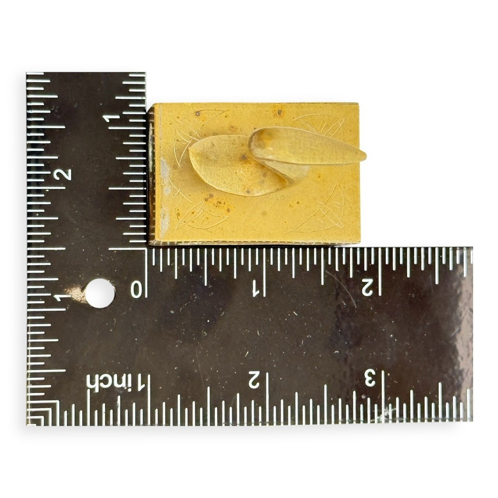 Vintage Brass Pelican Matchbox Holder Safe Mid-Century Desk Lounge Accessory - Picture 11 of 12